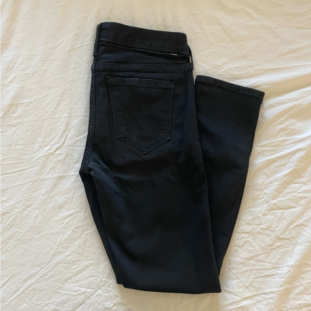 MOTHER Black Skinny Jeans